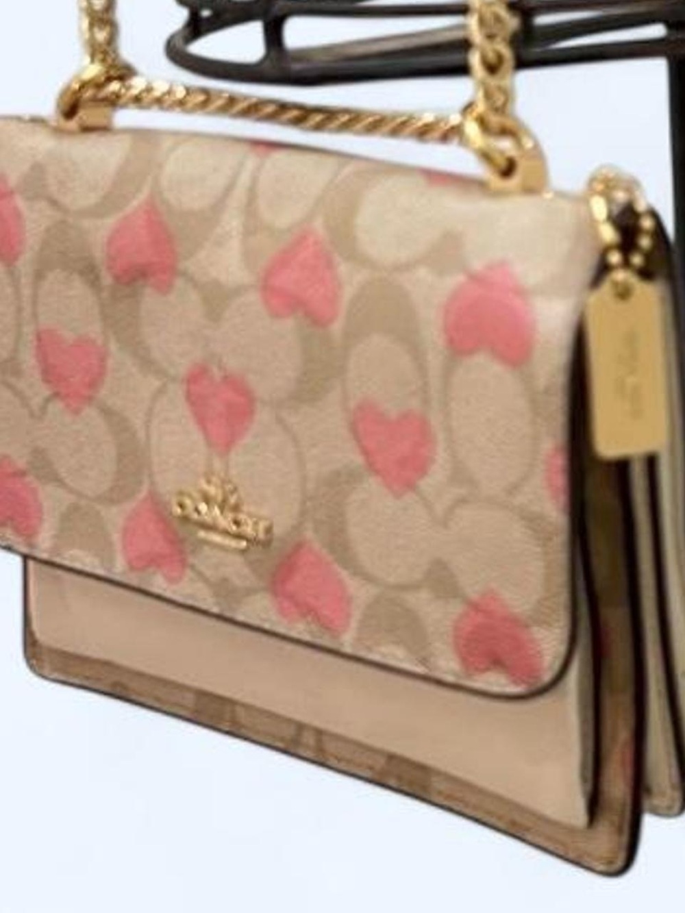 Coach Mini Klare Pink Heart Crossbody